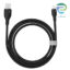 کابل تبدیل USB به Lightning باسئوس 1.2 متری 12 وات 2.4A مدل Baseus Pudding Series Cluster Black