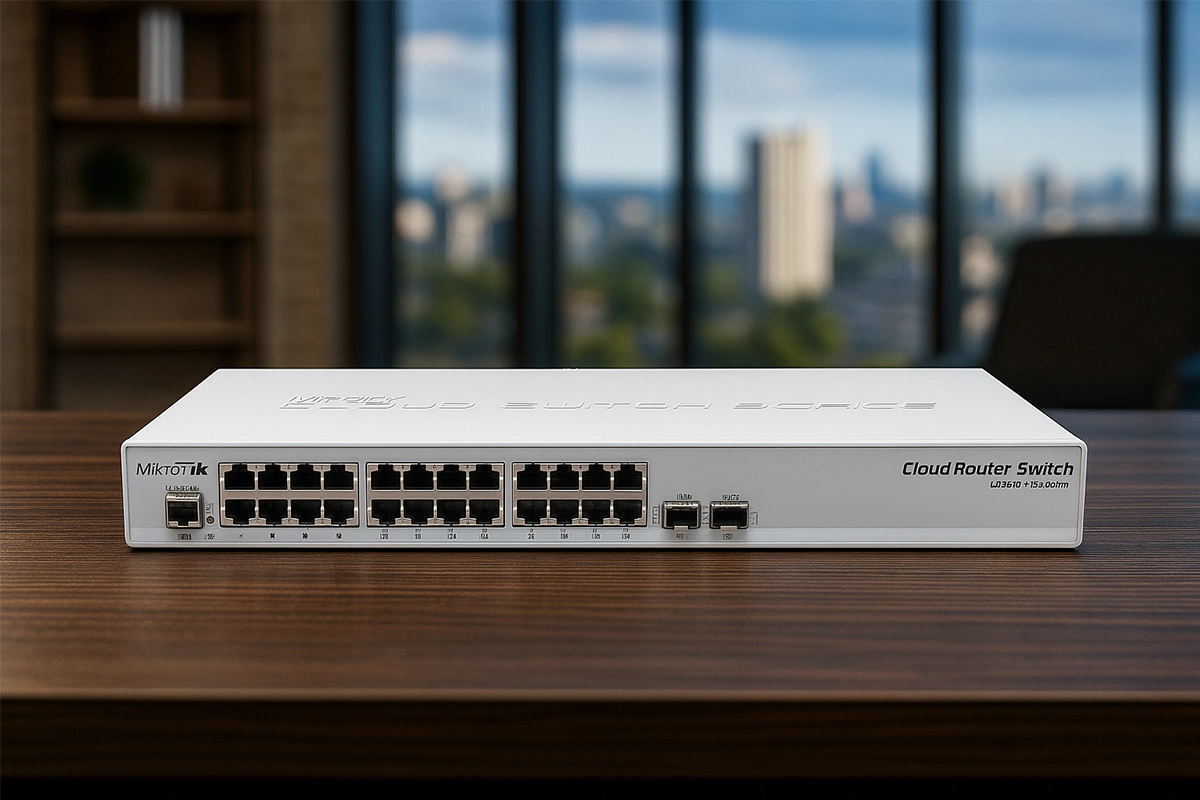 سوئیچ 24 پورت گیگابیتی میکروتیک Mikrotik CRS326-24G-2S+RM