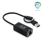 مبدل Type C به LAN کی نت پلاس 15 سانتی متری 1Gbps مدل Knet Plus KP-LA01