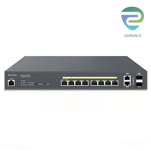 سوییچ 8 پورت شبکه انجنیوس مدل EnGenius Cloud ECS1112FP