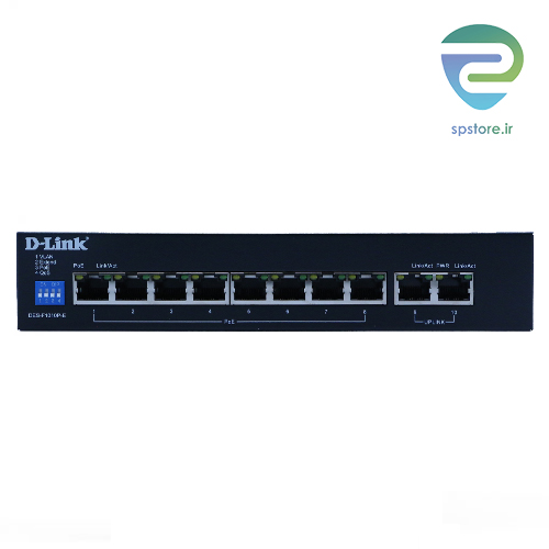 سوئیچ شبکه 8 پورت دیلینک مدل Dlink Switch POE DES-F1010P-E
